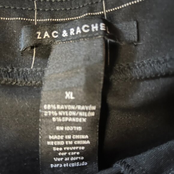 Zac & Rachel Black Stretch Pants, Size XL - Picture 3 of 3
